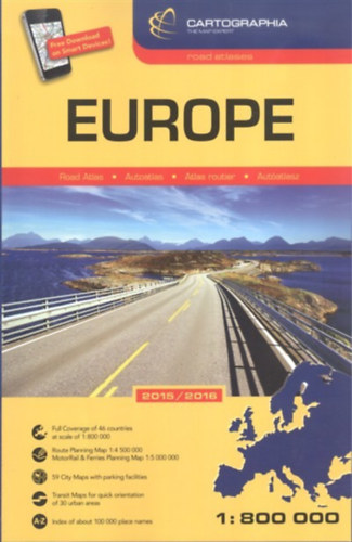 Európa autóatlasz (1:800 000)