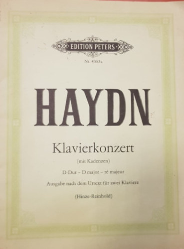 Joseph Haydn - Klavierkonzert in  D-Dur fr Klavier (Cembalo) und Orchester