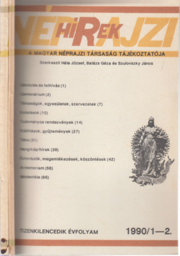 N�prajzi h�rek 1990/1-4. (teljes �vfolyam, 2 db. lapsz�m)