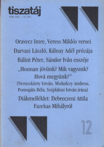 Annus Gbor - Tiszatj  1998 december 52. vf. 12. szm