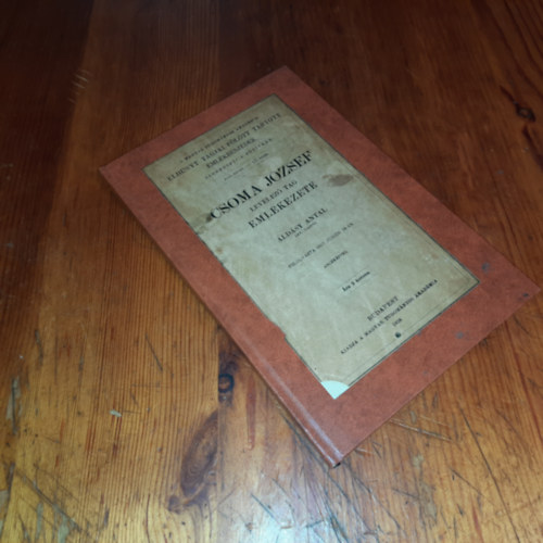 �ld�sy Antal - Csoma J�zsef levelez� tag eml�kezete