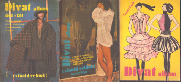 3 db Divat album: Divat album ősz-tél 1986 - Divat album tavasz-nyár 1986 - Divat album tavasz-nyár 1987