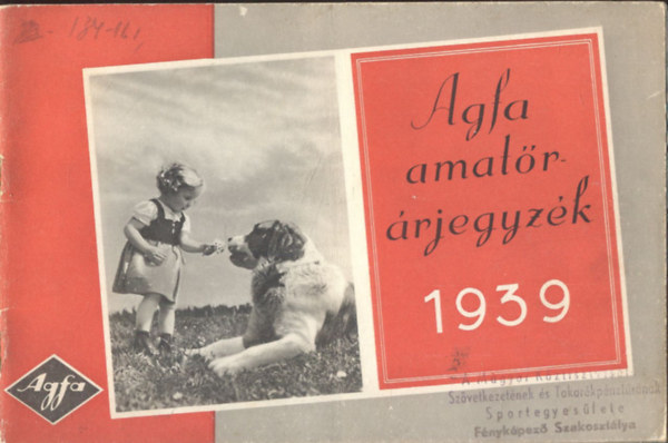 Agfa amat�r �rjegyz�k 1939.