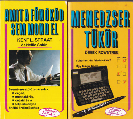 Kent L. Straat Derek Rowntree - 2db. menedzser knyv: Menedzser tkr + Amit a fnkd sem mond el