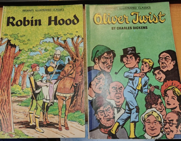 Charles Dickens Elaine Kim - 2 db Regents Illustrated Classics: Robin Hood + Oliver Twist