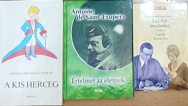 Antoine de Saint-Exupéry - 3db Antoine de Saint-Exupéry mű - Levelek anyámhoz-Levelek Rinette-hez, Értelmet az életnek, A kis herceg