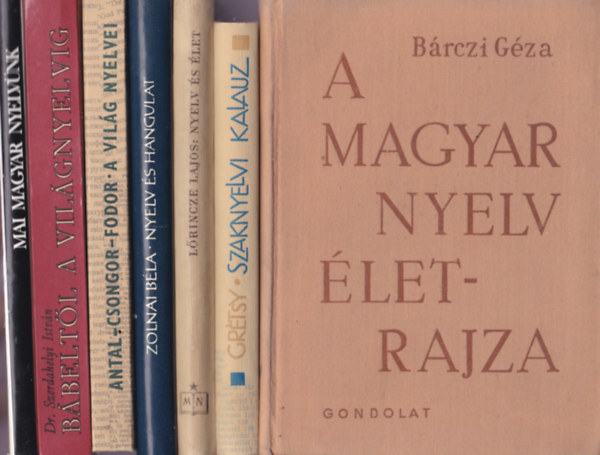 Nyelvről, nyelvészetről könyvcsomag 7 db