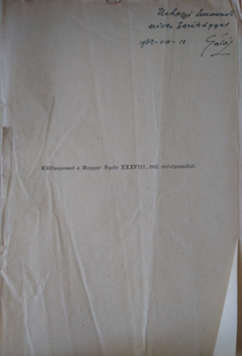 Gldi Lszl - Egy magyar eredet tkrkifejezs az erdlyi olh nyelvben