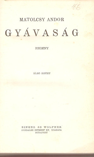 Matolcsy Andor - Gyvasg I.-II.