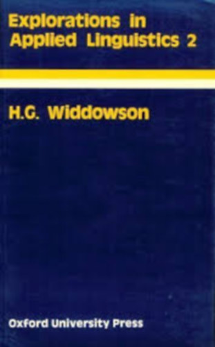 H.G. Widdowson - Explorations in Applied Linguistics 2