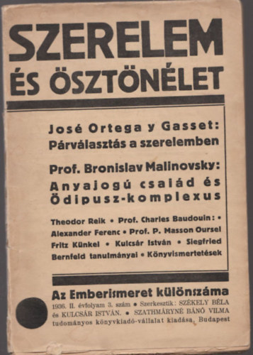 Sz�kely B�la; Kulcs�r Istv�n - Emberismeret - k�l�nsz�m (Szerelem �s �szt�n�let)