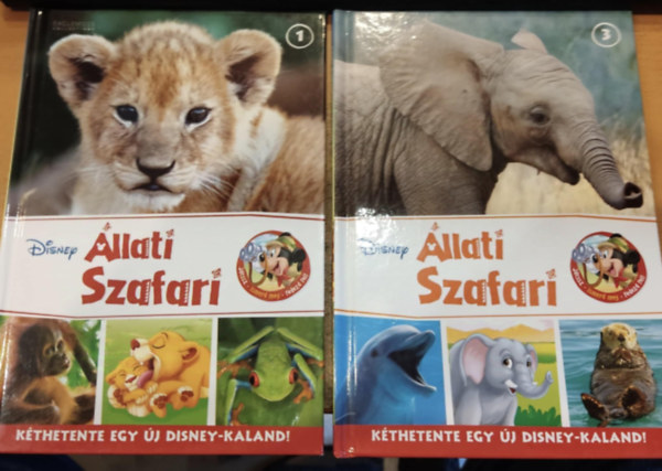 Walt Disney - 2 db �llati szafari k�tet (J�tssz, ismerd meg, fedezd fel!)(Eaglemoss Ltd.)