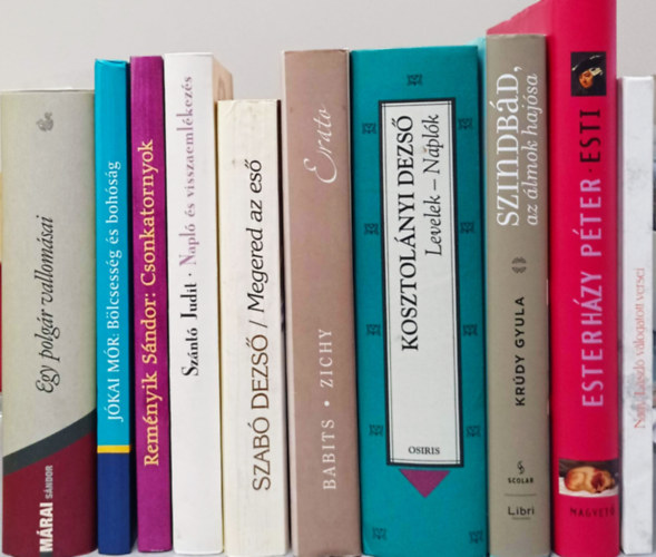 10 DB-os MAGYAR IRODALOM K�NYVCSOMAG:M�RAI:EGY POLG�R VALLOM�SAI+J�KAI M�R F�VESK�NYVE+REM�NYIK:CSONKATORNYOK+SZ�NT�:NAPL� �S VISSZAEML�KEZ�S+SZAB� DEZS�: MEGERED AZ ES�+BABITS:ERATO (ZICHY)+ KOSZTOL�NYI:LEVELEK-NAPL�K+KR�DY: SZI