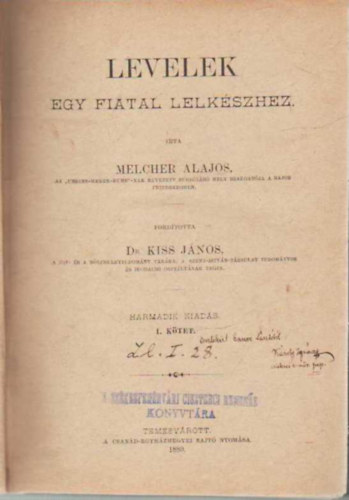 MelcherAlajos - Levelek egy fiatal lelkészhez I-II. egybekötve