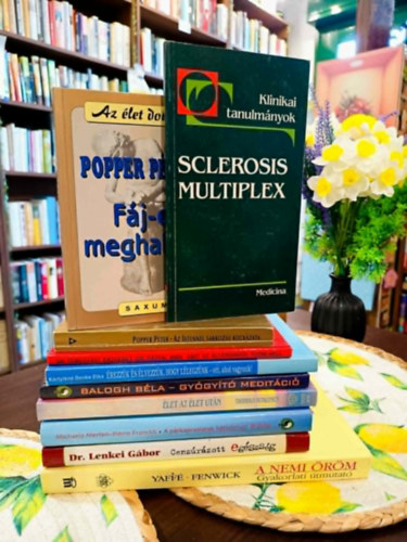 Dr. P�lffy Gy�rgy , Dr. Temesv�ri Erzs�bet Popper P�ter (ford.) - Dr. K�rtyikn� Benke Eta, Balogh B�la, Thorwald Dethlefsen, SZERZ� Michaela Merten Pierre Franckh SZERKESZT� Mi Raffai Ir�n - �letm�d, eg�szs�g k�nyvcsomag 10 darabos K�NYVMENT� AJ�NLAT: F�j-e meghalni?, Sclerosis multiplex, Az Istennel sakkoz�s kock�zata, Amit az allergi�r�l tudni kell , �rezz�k �s �lvezz�k, hogy l�legz�nk, Gy�gy�t� medit�ci� - CD