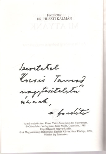 Jan Miliclochman - Mi atyánk Az Úri imádság teológiai magyarázata
