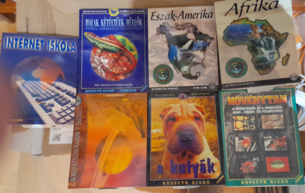 tbb szerz - 6 db ismeretterjeszt cd-rom: Internet Iskola, Halak, ktltek, hllk; Utazs a naprendszerbe, szak-Amerika, A kutyk, Nvnytan, Afrika