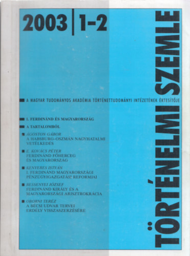 Tóth István György - Történelmi szemle 2003/1-2