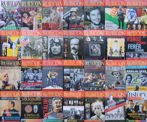 Rcz rpd  (fszerk.), Papp Gbor (szerk.) Rcz rpd (szerk.) - 27 db Rubicon szrvnyszm: 2004/11 + 2005/8 + 2005/10-2006/1 Dupla szm 2. kiads + 2006/2-3 + 2006/8 + 2006/9 + 2007/9 + 2007/10 + 2008/1 + 2008/5 + 2009/1-2 + 2010/2 + 2010/4-5 + 2011/2 + 2011/2 Klnszm + 2011/5 + 2011/6 + 2011/7 +