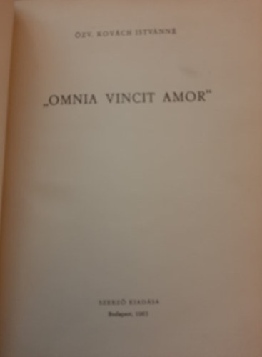 Omnia vincit amor