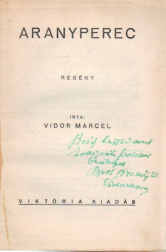Viktor Marcell - Aranyperec (dedik�lt)