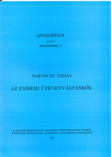 Tarnczy Tams - Az emberi zenetvltsrl
