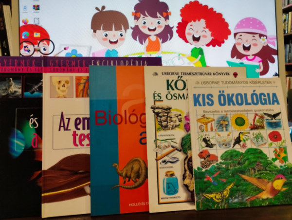 Martyn Barmwell, Jose Tola Richard Spurgeon - Gyerek ismeretterjesztő KÖNYVMENTŐ AJÁNLAT 5 darabos. Kis ökológia, Kőzetek és ősmaradványok, Biológia atlasz, Az emberi test, A Nap és a bolygók