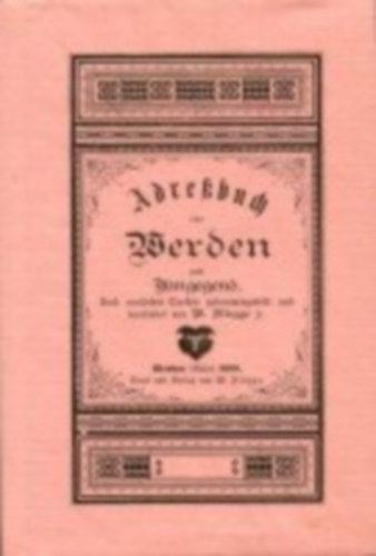 Wilhelm Fl�gge - Adre�buch von Werden und Umgegend 1889