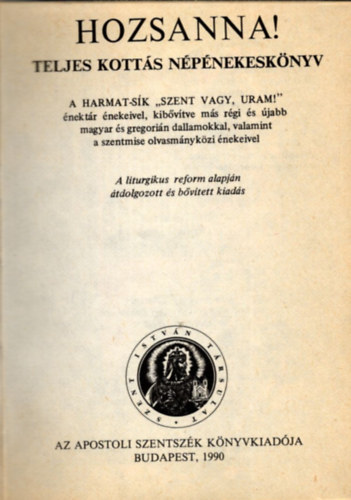 Hozsanna! - Teljes kts npnekesknyv