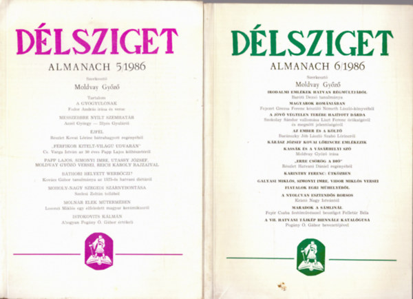 Moldvay Gy�z� szerk. - 2 db D�lsziget Almanac: 1986/5 �s 1986/6. sz�mok