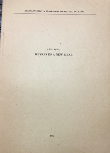 Lng Imre - Keynes s a New Deal