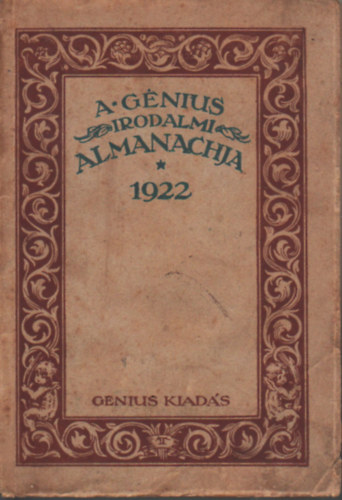 Blint Lajos - A gnius irodalmi almanachja 1922