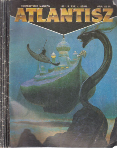 Baranyi Gyula  (szerk.) - Atlantisz fantasztikus magazin 5 db. sz�rv�ny lapsz�m (1990/3, 5, 6, 11. �s 1991/1. sz�mok)