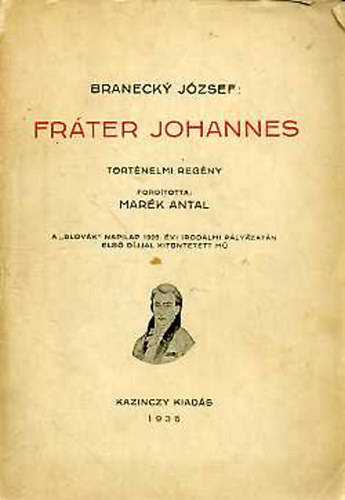 Branecky J�zsef - Fr�ter Johannes