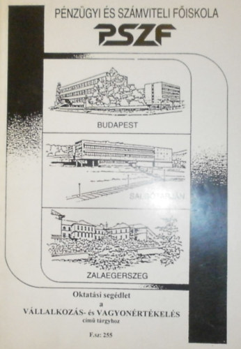 Rag�ts Imre-Miavecz Istv�n - Oktat�si seg�dlet a v�llalkoz�s- �s vagyon�rt�kel�s c�m� tant�rgyhoz