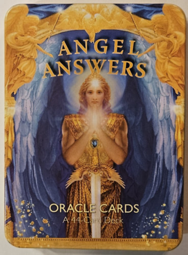 Radleigh Valentine - Angel Answers Tarot Oracle Cards Deck with Metal Storage Box - 44 Cards