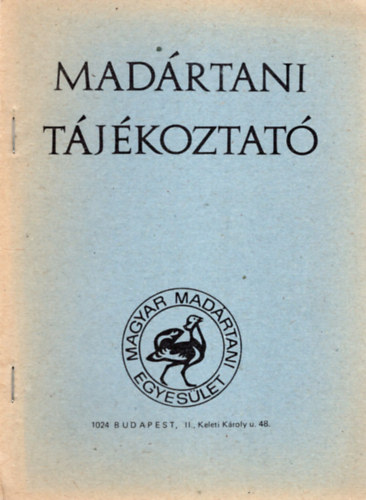 Madártani tájékoztató 1978 július- augusztus