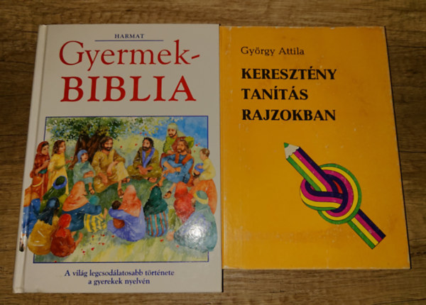 Gy�rgy Attila - 2 k�nyv gyerekeknek a kereszt�ny vall�sr�l: Gyermekbiblia, Kereszt�ny tan�t�s rajzokban