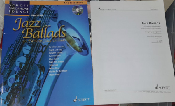 dirko juchem  (szerk.) - 2 db kotta: Jass Ballads 16 Famous Jazz Ballads Alto Saxophone,  16 Famous Jazz Ballads Alto Saxophone