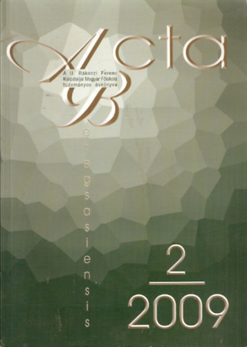 Acta Beregsasiensis 2009 2. ktet