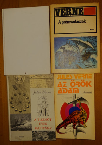 Jules Verne - 4 klasszikus reg�ny Jules Verne-t�l: Cirkuszkocsival a sarkvid�ken �t, A pr�mvad�szok, A tizen�t �ves kapit�nyy, Az �r�k �d�m