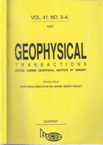 Hegybíró Zsuzsanna (szerk.) - Geophysical Transactions Vol. 41./1-4. (2 kötetben)