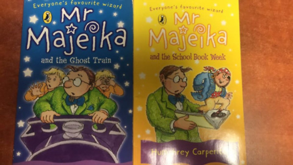 Humphrey Carpenter - 2 db Mr Majeika k�nyv.Mr Majeika and the Ghost Train,and the School Book Week