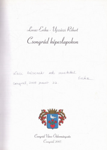 Ujsz�szi R�bert Lovas Erika - Csongr�d k�peslapokon (dedik�lt)