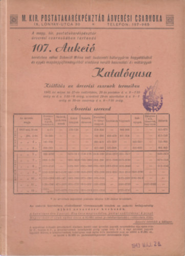 rversi Katalgus (107. Aukci) 1943