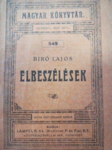 Bir Lajos - Elbeszlsek