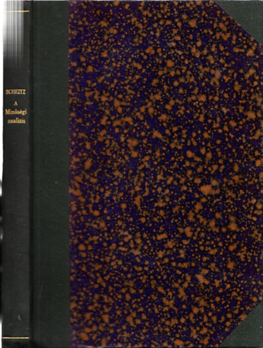 Dr. Scheitz Pál - A minőségi chemiai analizis módszerei