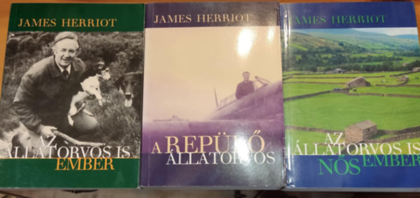 James Herriot - 3 db James Herriot: Az �llatorvos is ember + Az �llatorvos is n�s ember + A rep�l� �llatorvos