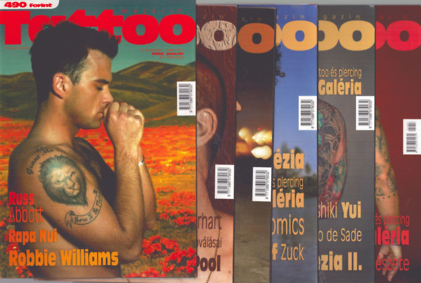 Hornyi Krisztin  (Fszerk.) - Tatoo Magazin 2005/1., 2., 3., 4., 5., 6., 7. szmok (7 db)