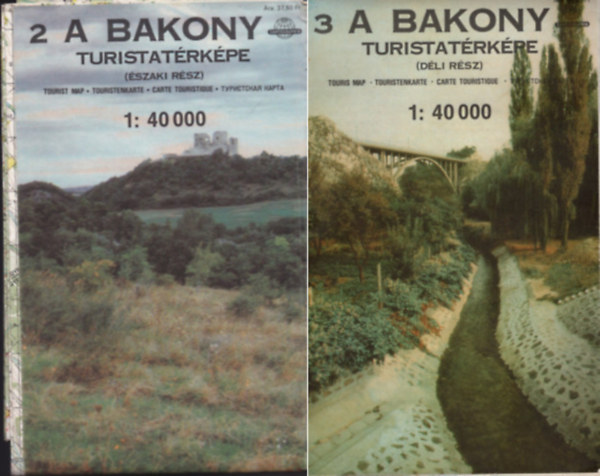 A Bakony turistatrkpe: szaki rsz + dli rsz (1:40 000) (2 db)